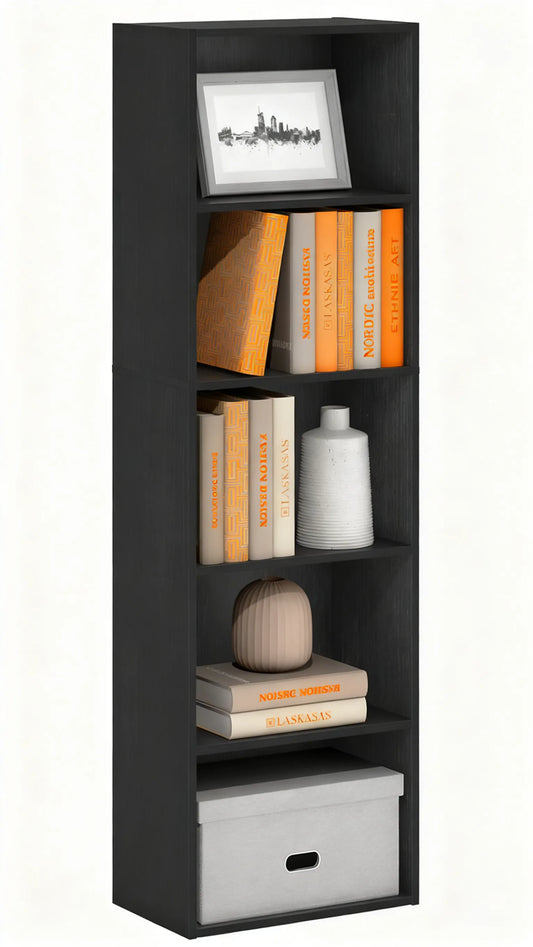 Open 5-Cube Shelf, Simple Style, Flexible Use in Living Room, Bedroom & Beyond