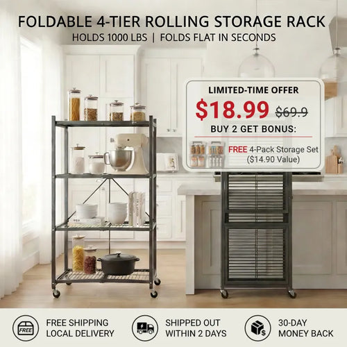 360° Rotating, No Installation! Ready-to-Use Storage Rack
