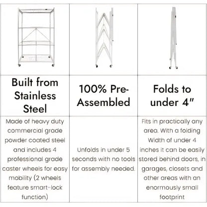 360° Rotating, No Installation! Ready-to-Use Storage Rack